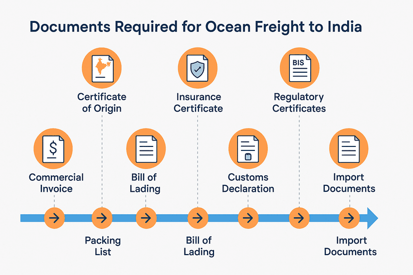 Documents Required for Ocean Freight to India