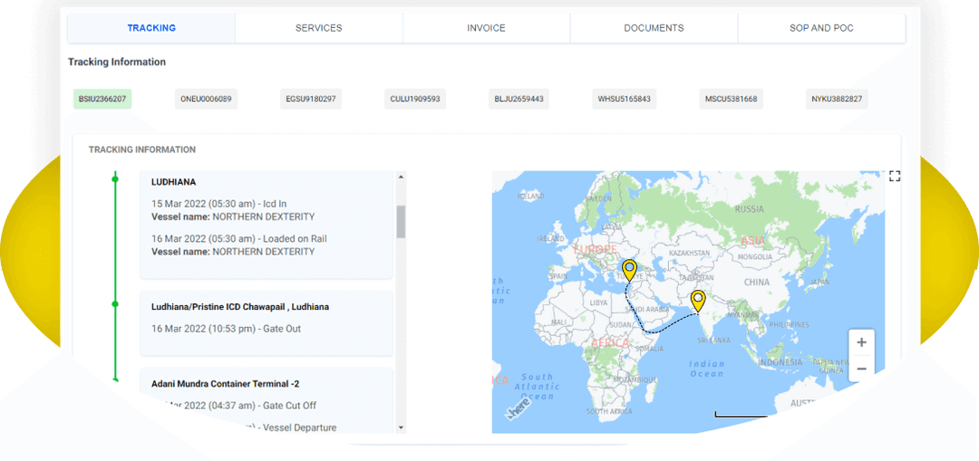 tracking information card